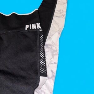PINK Victoria's Secret Black and Marble leggings